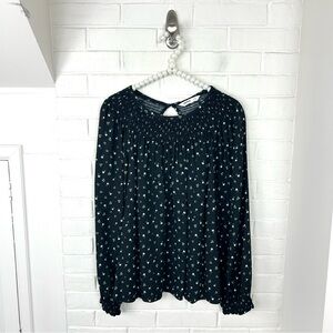Sonoma Dark Floral Oversized Sleeve Top Size XXL